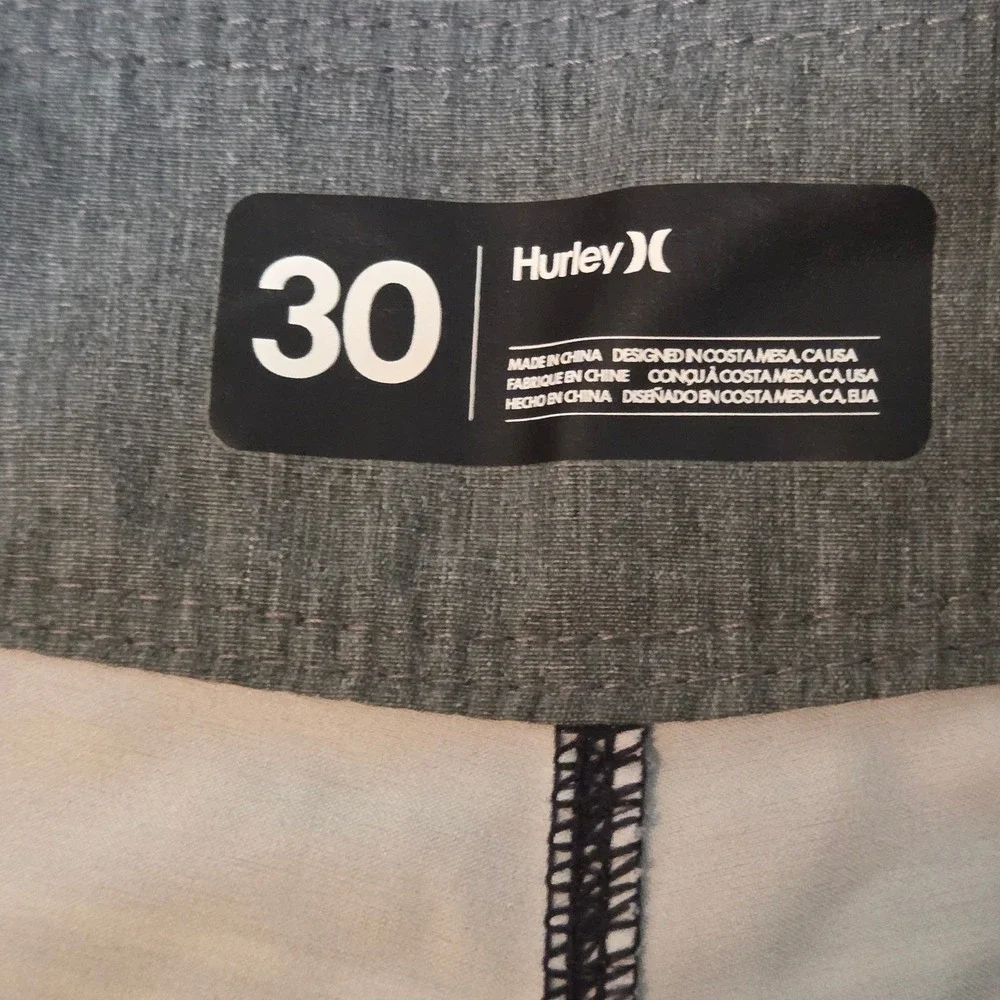 Hurley Board Shorts Mens 30 Black Sunset Phantom Striped Swim Trunks